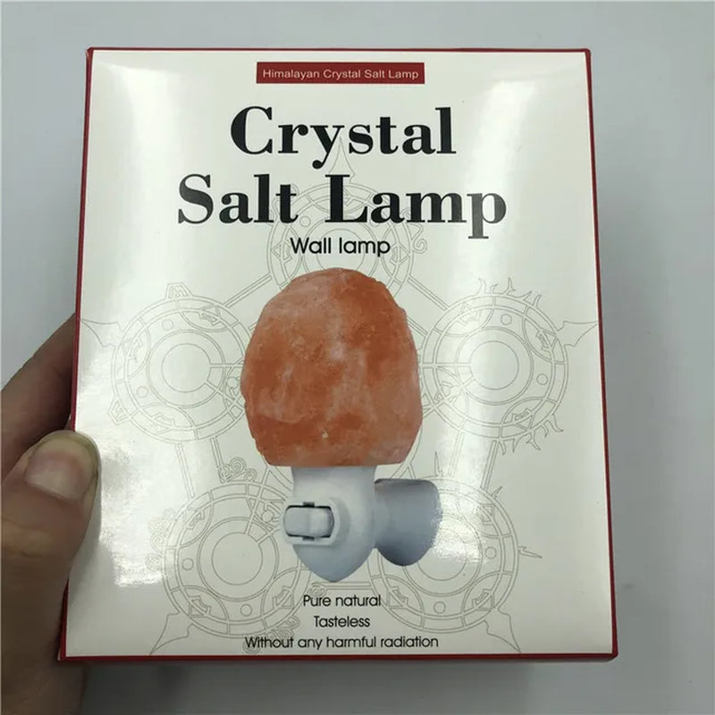 "Hand Carved Himalayan Salt Lamp: Natural Crystal Night Light for Home Decor, Air Purifying & Negative Ion Release (Warm White Glow)"